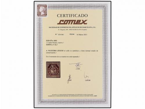 (*) ESPAÑA. Ed. 22. 1 cuarto bronce dorado. Color muy fresco