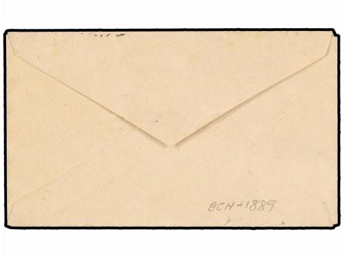 ✉ ESPAÑA. Ed. 202. 1889. BARCELONA correo interior. Sobre pe