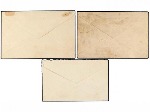 ✉ ESPAÑA. Ed. 217. (1890 CA.). TRES sobres pequeños (para ta