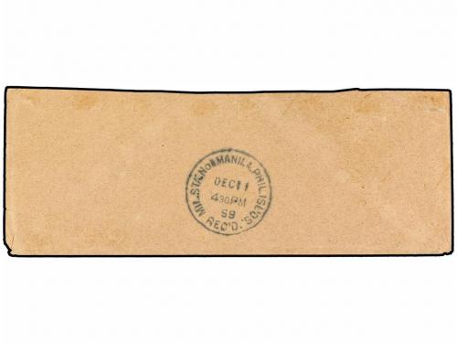 ✉ MARIANAS. Ed. 6. 15 ctvos. oliva, sobre fragmento, mat. ov