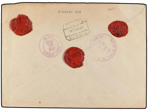 ✉ ANDORRA. Ed. 42, 53, 54 (2). 1950. ANDORRA a U.S.A. 90 cts