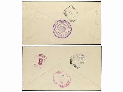 ✉ ANDORRA. Ed. 48, 50/55. 1948 (16-II). Dos sobres con disti