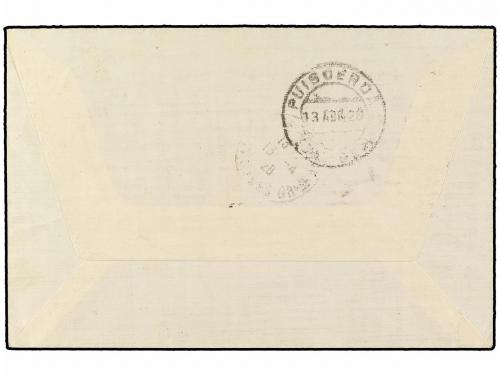 ✉ ANDORRA. Ed. 4, 6. 1928. ANDORRA a ALEMANIA. 15 cts. verde