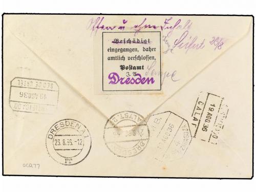 ✉ ANDORRA. Ed. 22, 23. 1936. ANDORRA a ALEMANIA. 40 cts. y 5