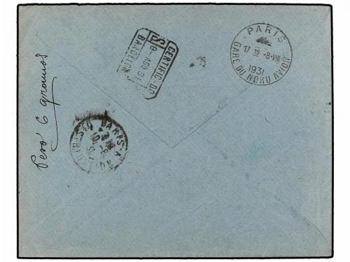 ✉ ANDORRA. Ed. 26 (4). 1931. ANDORRA a PARÍS. 10 pts. castañ