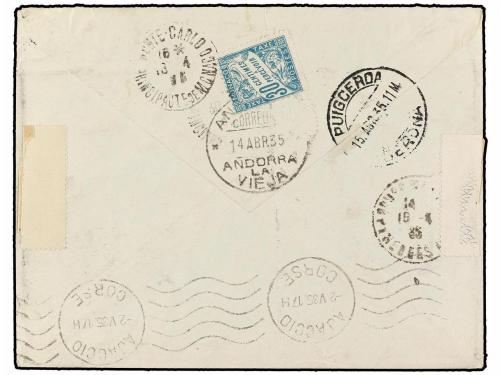 ✉ ANDORRA. Ed. 15d (2), 16d/19d. 1935. LA MASSANA a MONTECAR