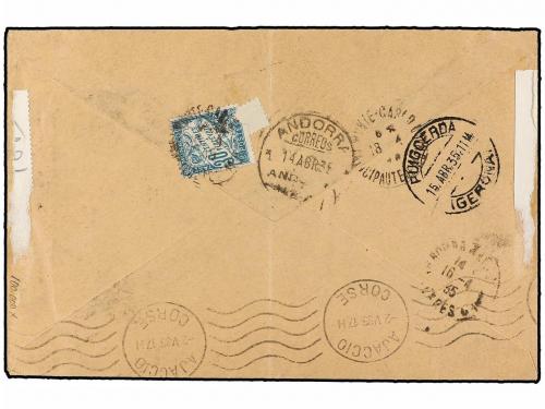 ✉ ANDORRA. Ed. 15d (2), 16d/19d. 1935. LA MASSANA a MONTECAR