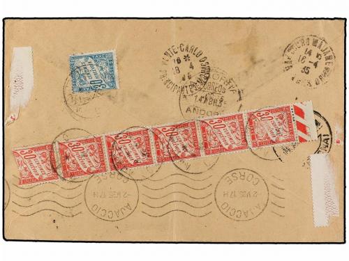 ✉ ANDORRA. Ed. 15d (2), 16d/19d. 1935. LA MASSANA a MONTECAR