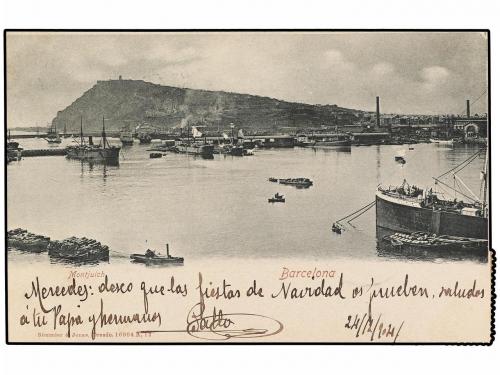 ✉ ESPAÑA. Ed. PEB 4. 1904. BARCELONA correo interior. 10 cts