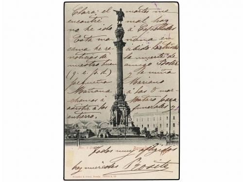 ✉ ESPAÑA. Ed. PEB 4. (1905 CA.). BARCELONA correo interior. 