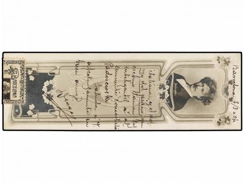 ✉ ESPAÑA. Ed. PEB 3. 1904. BARCELONA correo interior. 10 cts