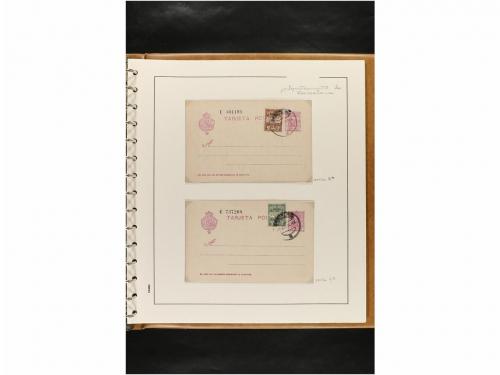 ✉ ESPAÑA. ENTEROS POSTALES. COLECCIÓN ESPECIALIZADA. Restos 