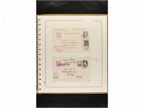 ✉ ESPAÑA. ENTEROS POSTALES. COLECCIÓN ESPECIALIZADA. Restos 