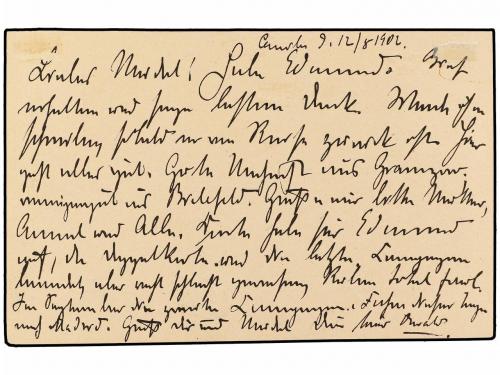 ✉ ESPAÑA. Ed. 15. 1902. CANILES a ALEMANIA. 10 cts. rosa con