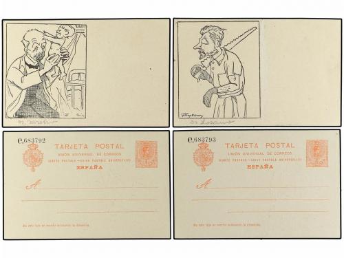 ✉ ESPAÑA. Ed. 53D. 10 cts. naranja. Conjunto de 12 tarjetas 