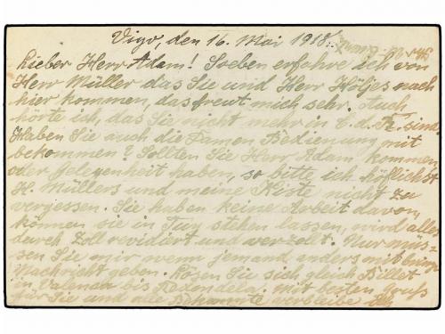 ✉ ESPAÑA. Ed. 55. 1912. VIGO a PENICHE (Portugal). 5 cts. ve