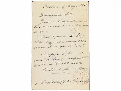 ✉ ESPAÑA. Ed. 47. 1907. LA OROTAVA (Canarias) a BELIZE (Hond