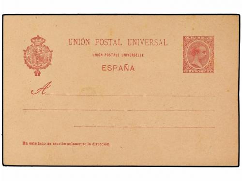 ✉ ESPAÑA. Ed. 31. 10 cts. carmín, al dorso fotografía famili