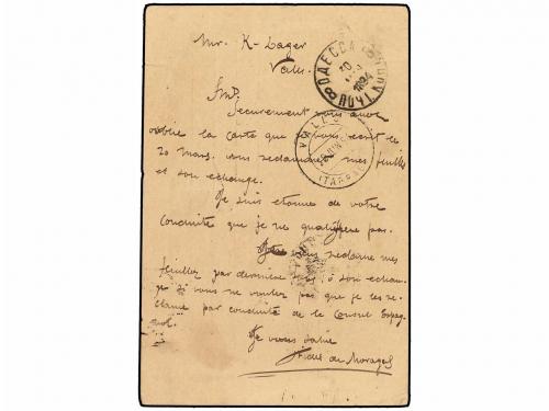 ✉ ESPAÑA. Ed. 27. 1894. VALLS a ODESSA (Rusia). 10 cts. cast