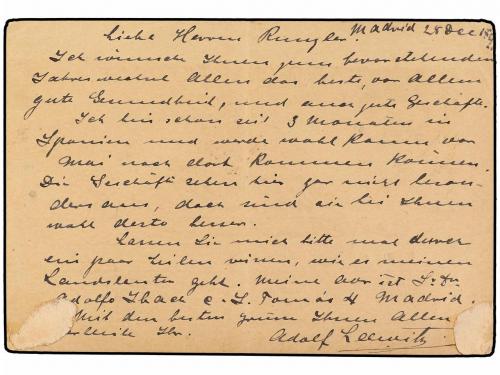 ✉ ESPAÑA. Ed. 36. 1892. MADRID a CONSTANTINOPLA (Turquía). 1