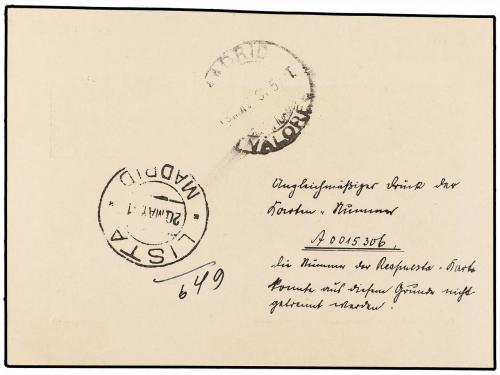 ✉ ESPAÑA. Ed. 58v. 1931. MADRID correo interior. 15 cts. ama