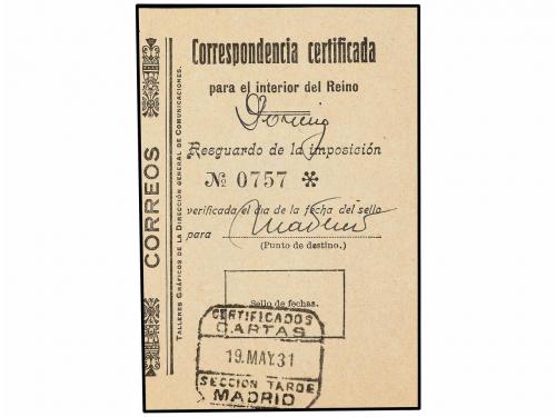 ✉ ESPAÑA. Ed. 58v. 1931. MADRID correo interior. 15 cts. ama