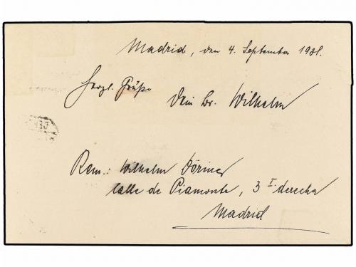 ✉ ESPAÑA. Ed. 66. 1931. MADRID a ALEMANIA. 15 cts. lila, hab