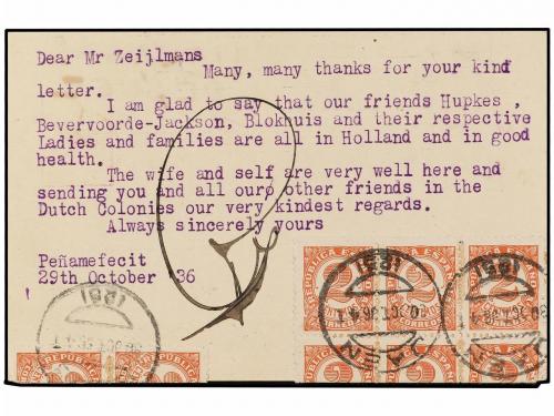 ✉ ESPAÑA. Ed. 69. 1936. JAÉN a BANDOENG (Isla de Jova), 15 c