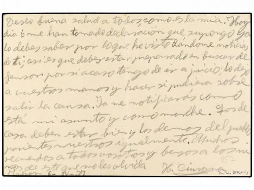 ✉ ESPAÑA. Ed. 69. 1937. MAHÓN a TARRAGONA. 15 cts. lila con 