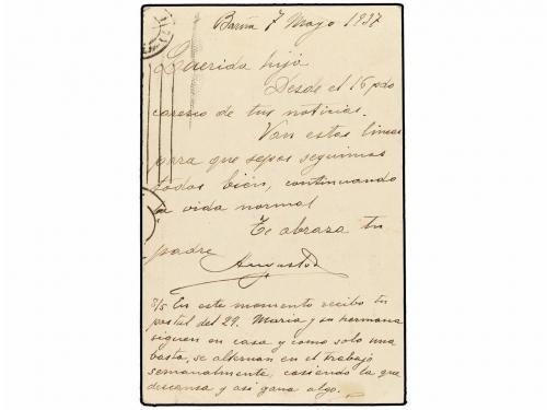 ✉ ESPAÑA. Ed. 69. 1937. BARCELONA a ALEMANIA. 15 cts. lila c