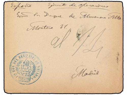 ✉ CUBA. 1896. SOBRE circulado a ESPAÑA. Marca 1er BON DEL RE