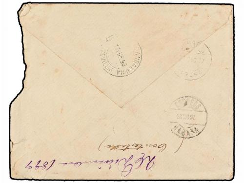 ✉ CUBA. 1897. PINAR DEL RÍO a ESPAÑA. Marca EJÉRCITO DE OPER