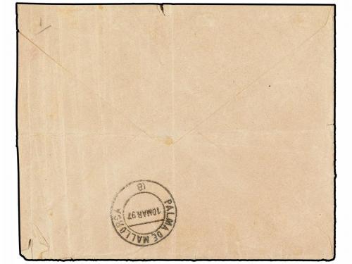 ✉ CUBA. 1897. SOBRE circulado a PALMA DE MALLORCA con membre
