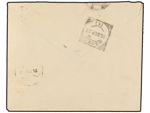 ✉ CUBA. 1897. AGUACATE a MADRID. Sobre con membrete EJÉRCITO