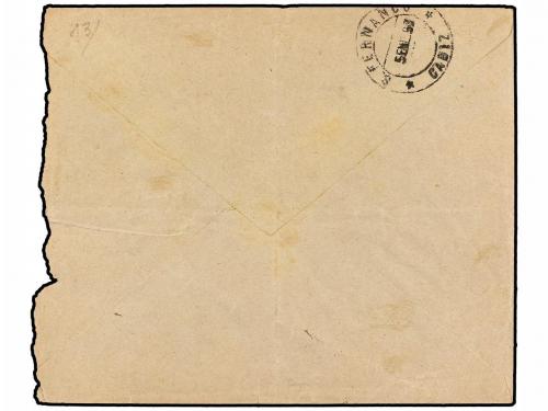 ✉ CUBA. 1893. LA HABANA a ESPAÑA. Sobre con membrete EJÉRCIT