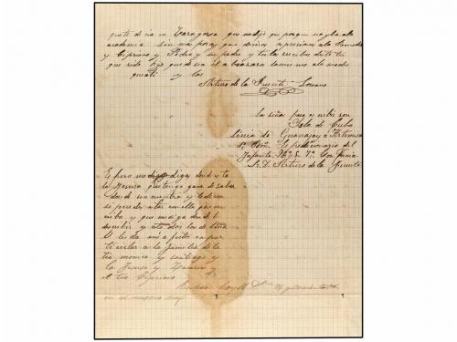 ✉ CUBA. 1896. CARTA (sin el sobre) con membrete EJÉRCITO DE 