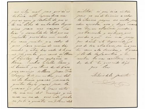 ✉ CUBA. 1896. LOS PALACIOS a ESPAÑA. Sobre con membrete EJÉR