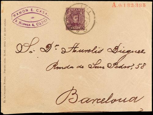 ✉ ESPAÑA ENTEROS POSTALES: DE INICIATIVA PRIVADA. Ed. 126A. 