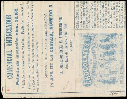 ✉ ESPAÑA ENTEROS POSTALES: DE INICIATIVA PRIVADA. Ed. 125A. 