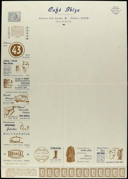 ✉ ESPAÑA ENTEROS POSTALES: DE INICIATIVA PRIVADA. Ed. 1487. 