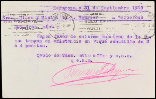 ✉ ESPAÑA ENTEROS POSTALES: DE INICIATIVA PRIVADA. Ed. 519A. 