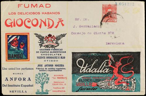 ✉ ESPAÑA ENTEROS POSTALES: DE INICIATIVA PRIVADA. Ed. 725. (