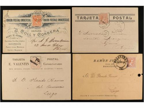✉ ESPAÑA. 1890-1900. Conjunto de 19 tarjetas postales emitid