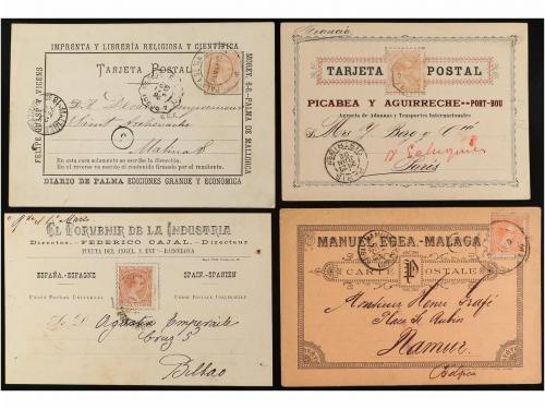 ✉ ESPAÑA. 1890-1900. Conjunto de 19 tarjetas postales emitid