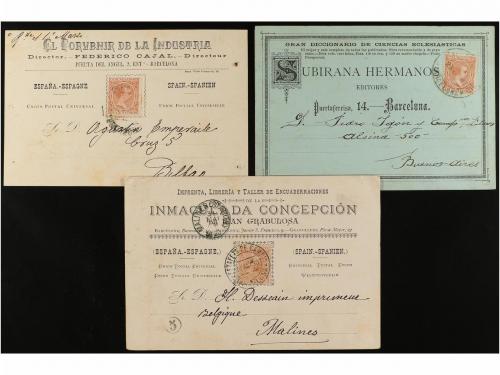 ✉ ESPAÑA. 1890-1900. Conjunto de 19 tarjetas postales emitid