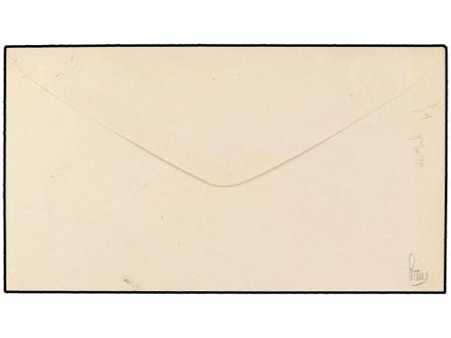 ✉ ESPAÑA. 1874. PRUEBA NO ADOPTADA. 5 cts. naranja en sobre 