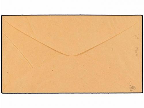 ✉ ESPAÑA. 1874. PRUEBA NO ADOPTADA. 5 cts. rosa en sobre de 