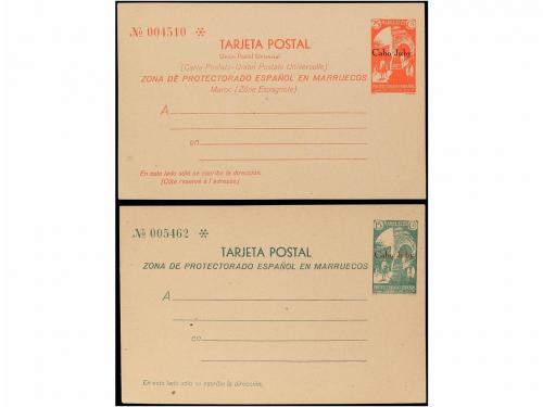 ✉ COLONIAS ESPAÑOLAS: CABO JUBY. Ed. 1 y 2. 15 cts. verde y 