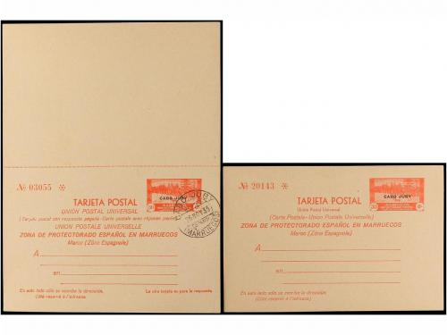 ✉ COLONIAS ESPAÑOLAS: CABO JUBY. Ed. 3 y 4. 30 cts. rojo y 3