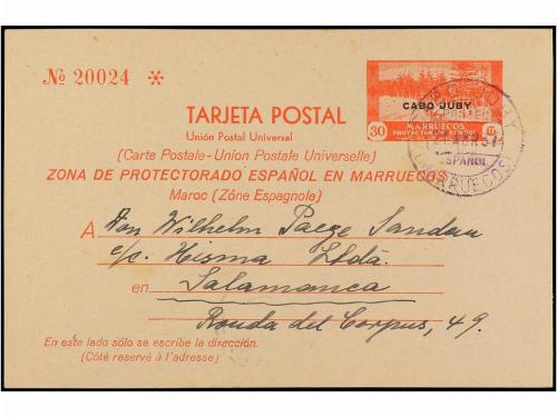 ✉ COLONIAS ESPAÑOLAS: CABO JUBY. Ed. 3. 1937. CABO JUBY a SA
